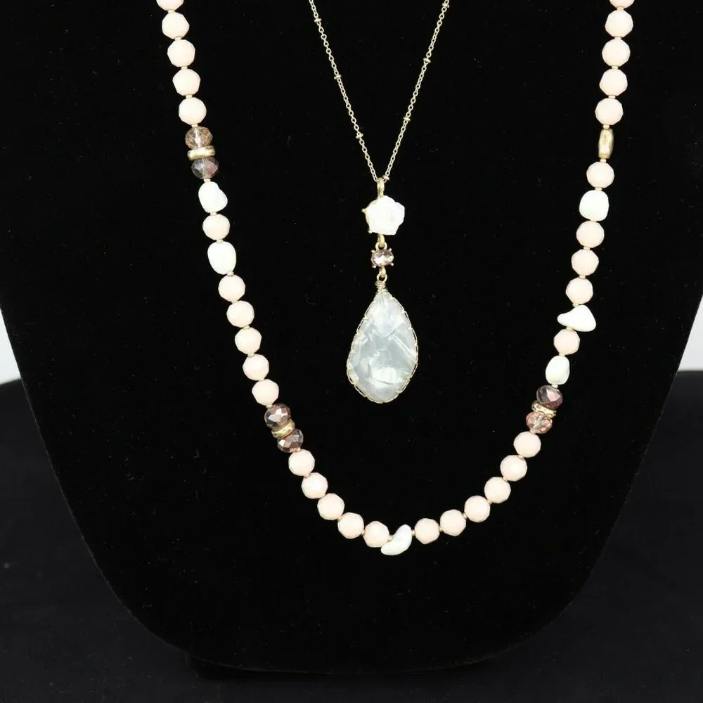 lonna & lilly Gold-Tone Bead & Stone Necklace - Picture 2 of 5